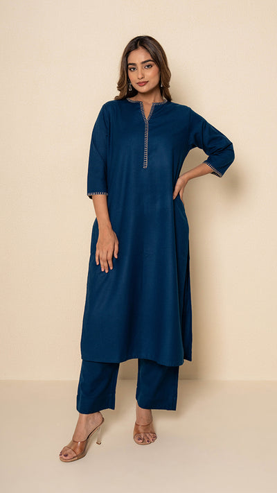Indigo Muse Wool Kurta Set