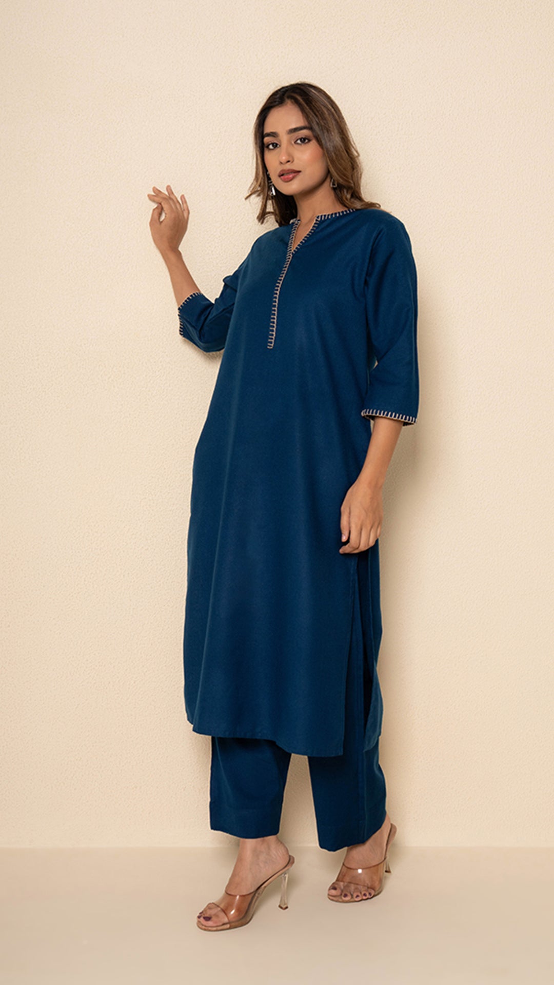 Indigo Muse Wool Kurta Set