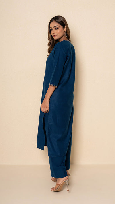 Indigo Muse Wool Kurta Set