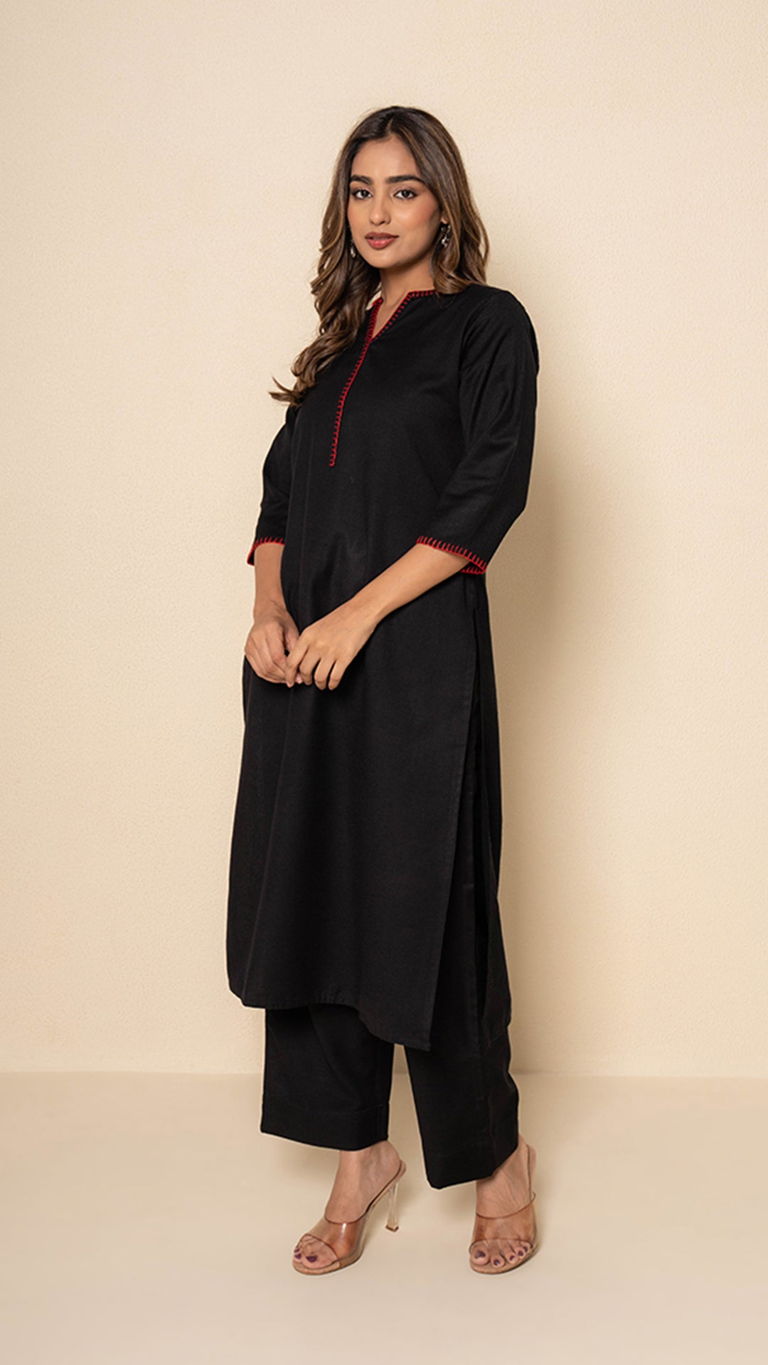 Black Haven Wool Kurta Set