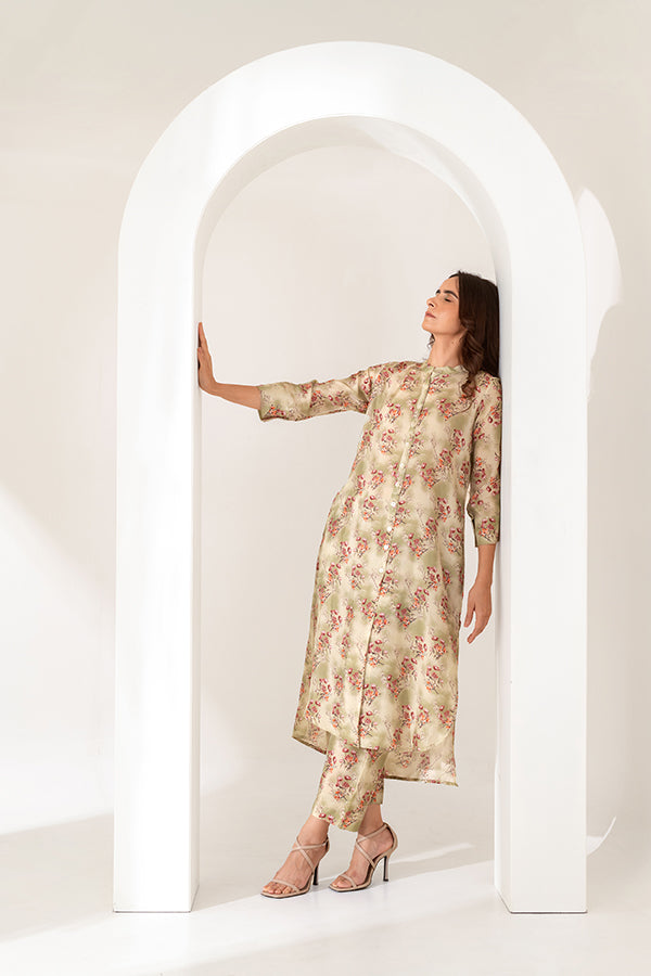 Floral Mist Floral Print Kurta Set