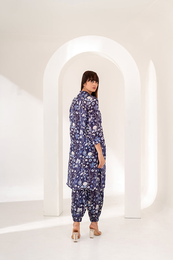 Blooming Blue  Floral Print Kurta Set