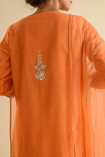 Dreamy Melon Gota Work Chanderi Suit Set