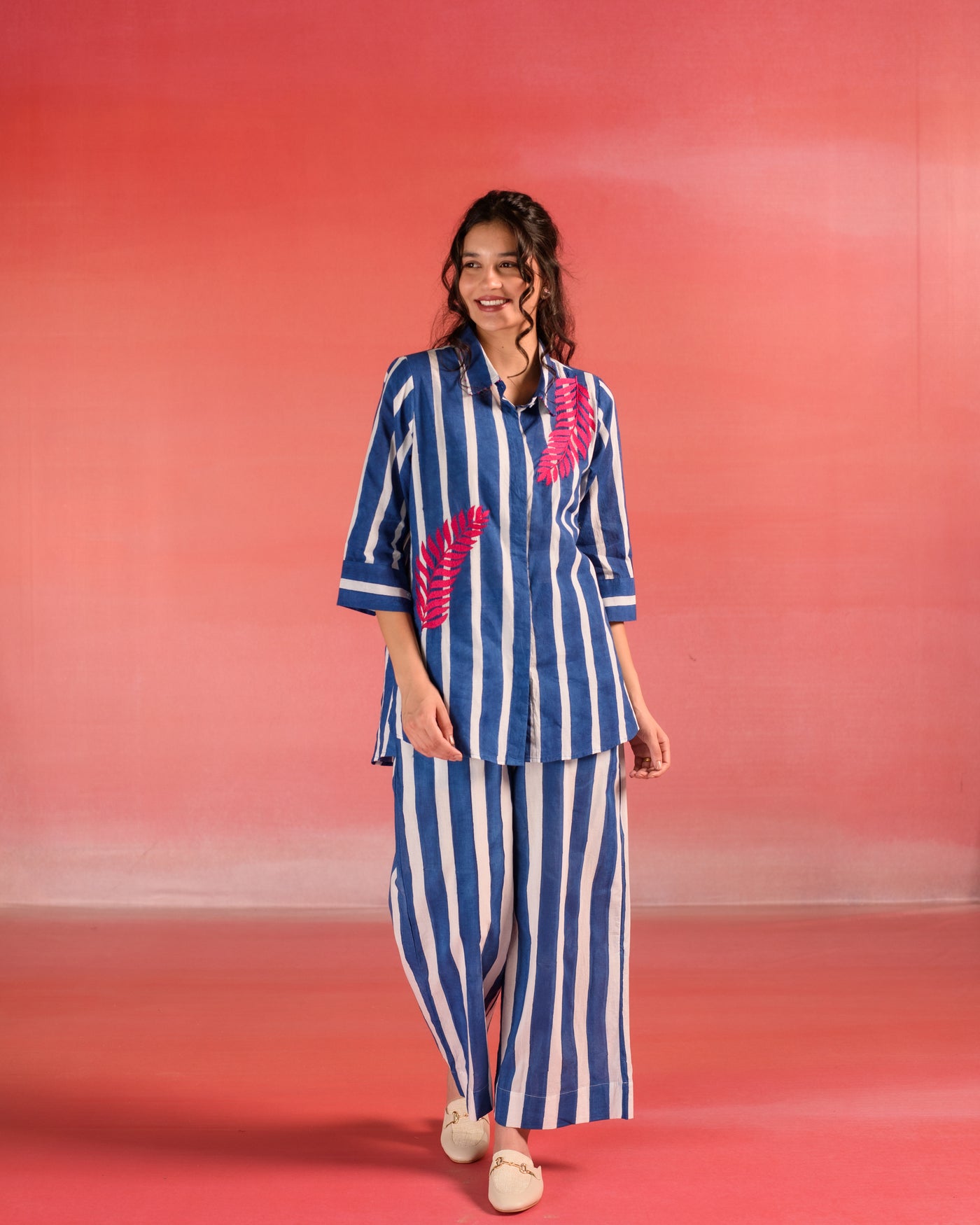 Marine Stripes Cotton Co-ord Set