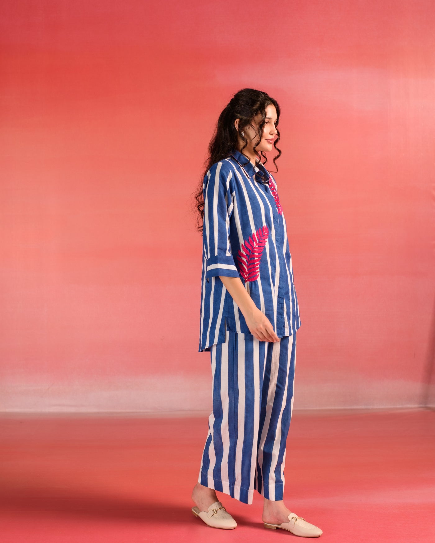 Marine Stripes Cotton Co-ord Set