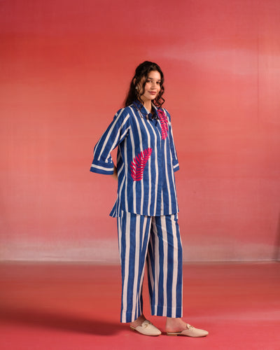 Marine Stripes Cotton Co-ord Set