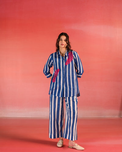 Marine Stripes Cotton Co-ord Set