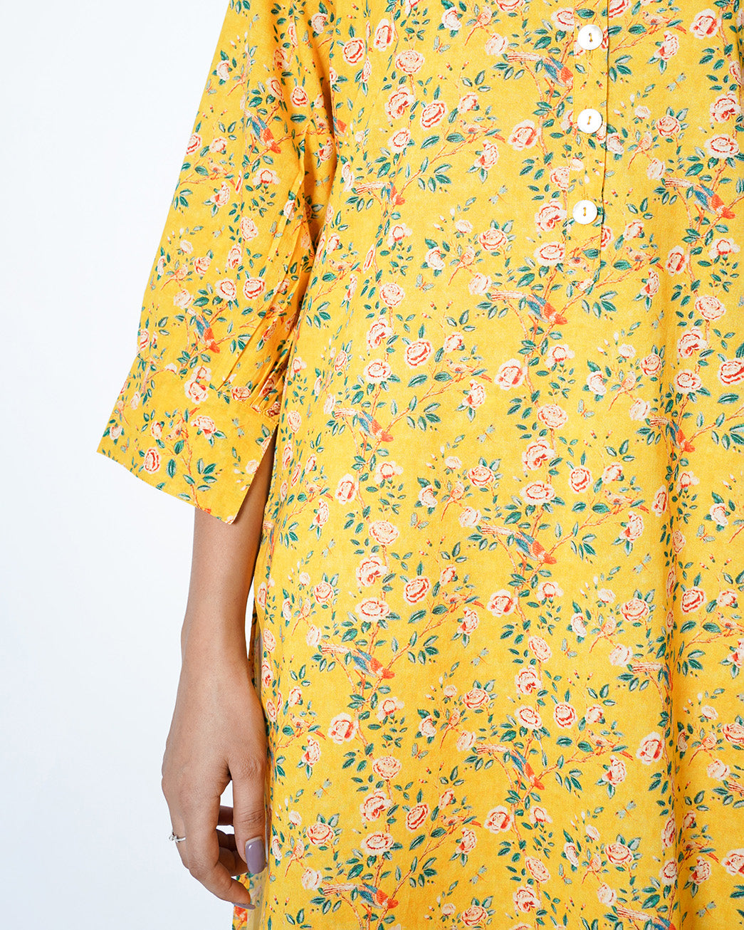 Summer Sunshine Floral Print Cotton Kurta Set