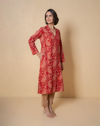 Ruby Heritage Block Print Cotton Kurta Set