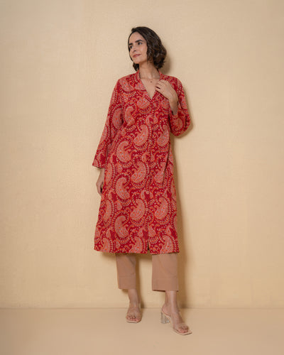 Ruby Heritage Block Print Cotton Kurta Set
