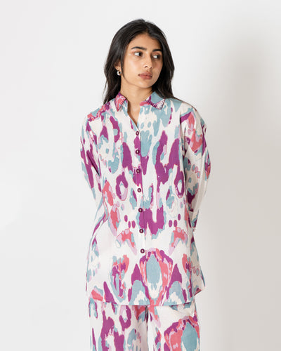 Dreamy Abstract Digital Print Cotton Co-ord Set