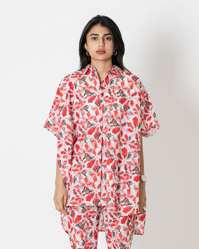 Autumn Leaf Digital Print Cotton Co-ord Set