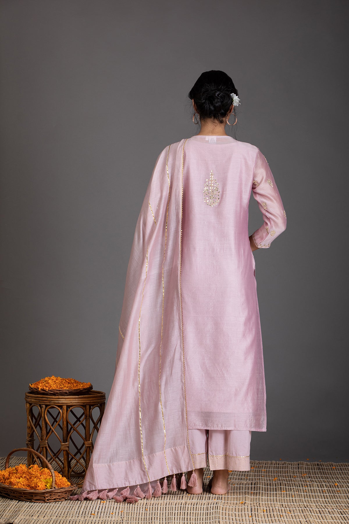 Haze & Gold Gota Patti Chanderi Suit Set