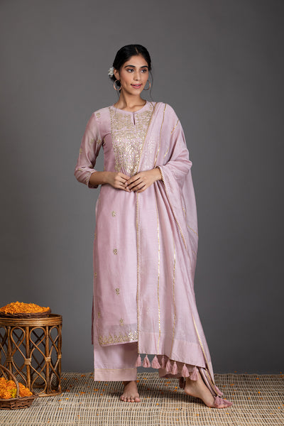 Haze & Gold Gota Patti Chanderi Suit Set