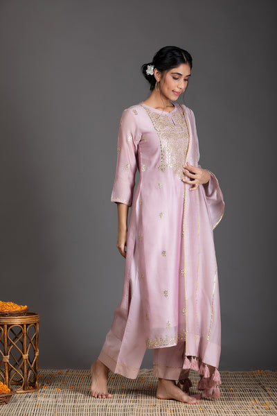 Haze & Gold Gota Patti Chanderi Suit Set