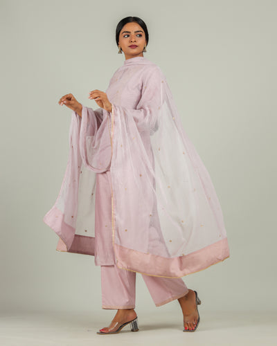 Rosemary Dahlia Marori Work Chanderi Suit Set