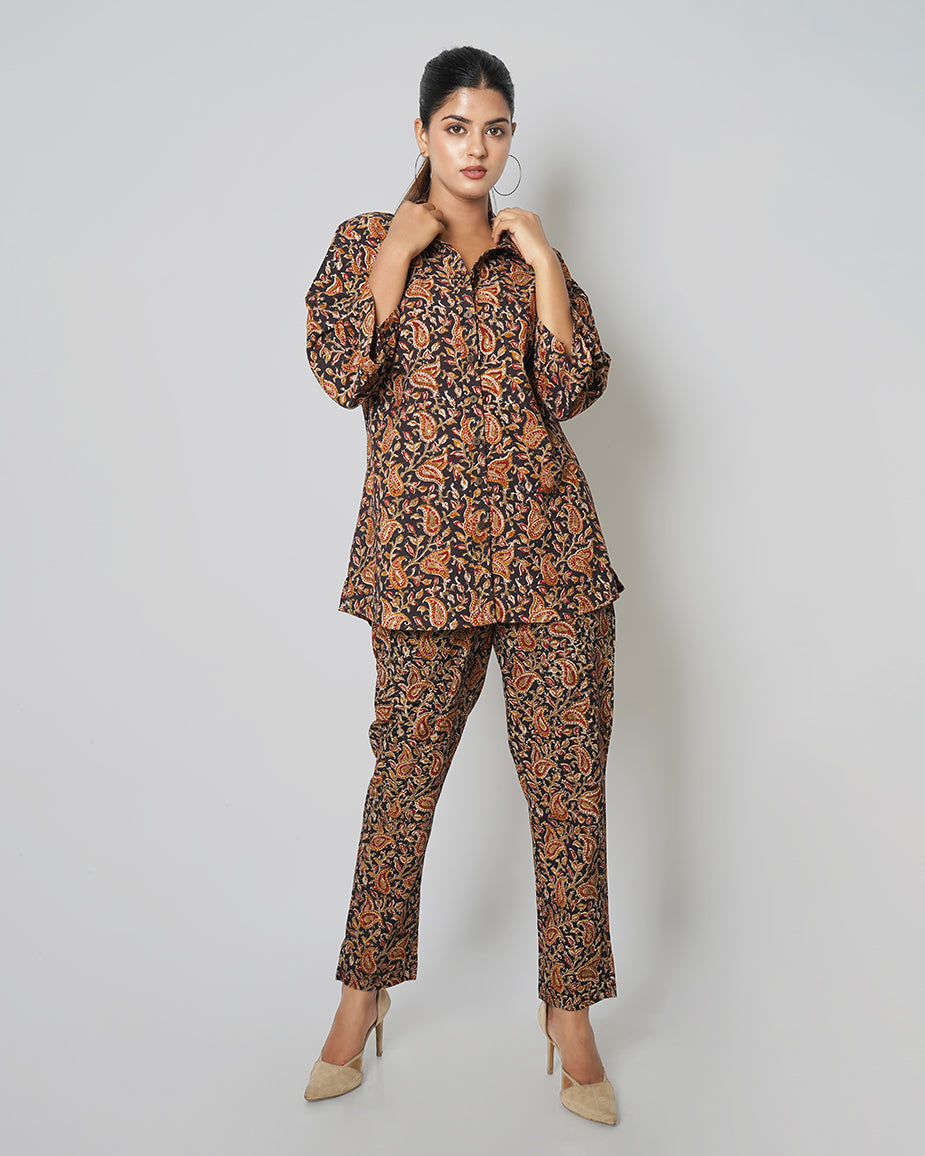 Easy Breezy Kalamkari Print Cotton Co-ord Set