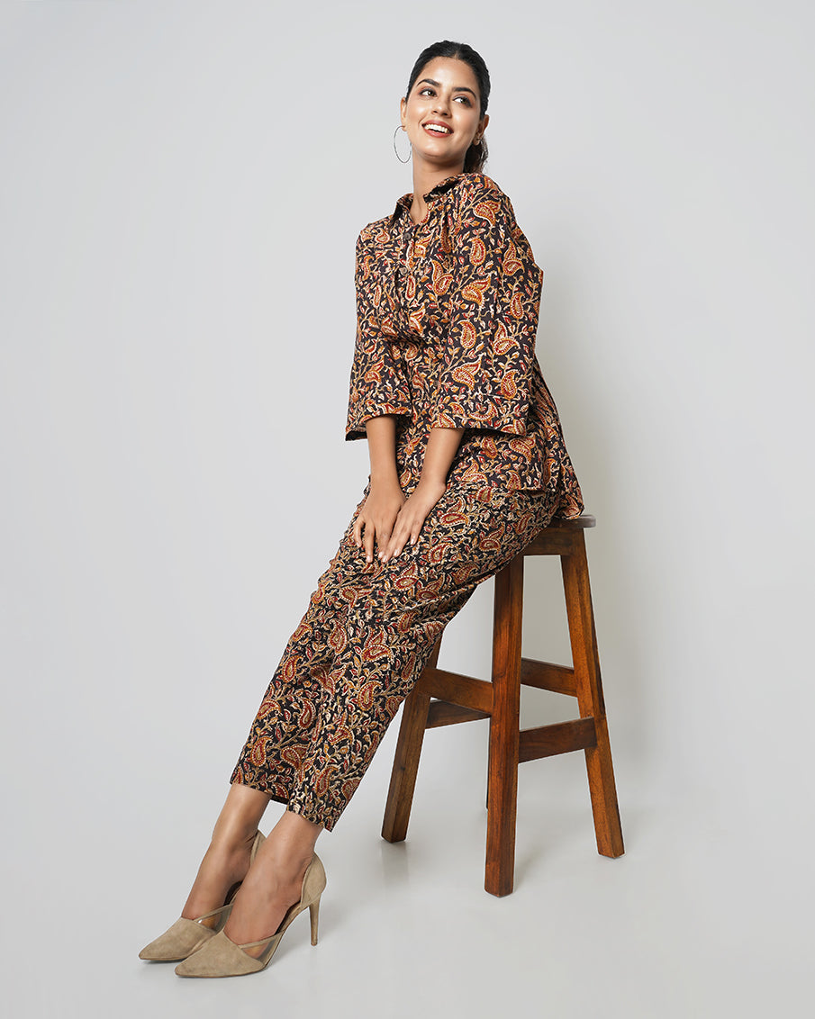 Easy Breezy Kalamkari Print Cotton Co-ord Set