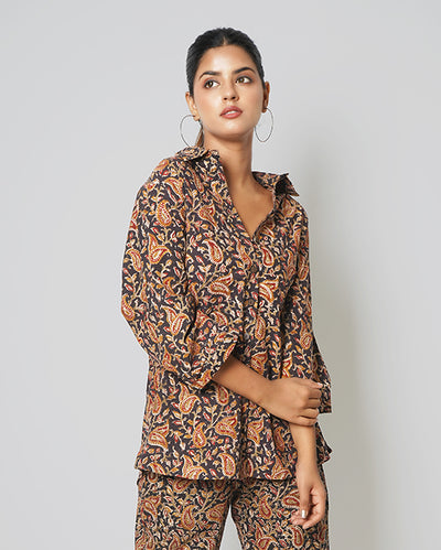 Easy Breezy Kalamkari Print Cotton Co-ord Set